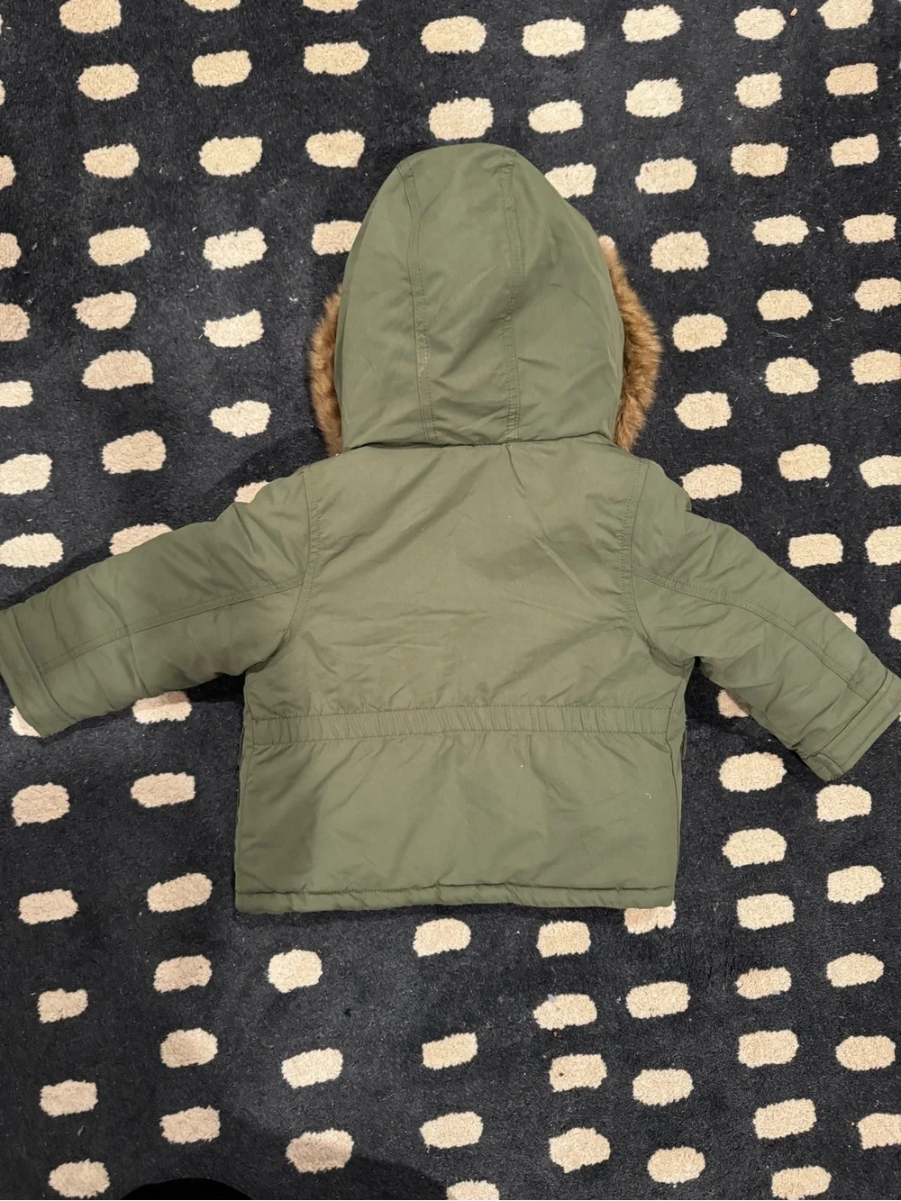 Carter's Green Hooded Parka with Faux Fur Trim